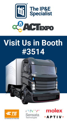 Poster with a transportation truck promoting the Advanced Clean Transportation Expo event